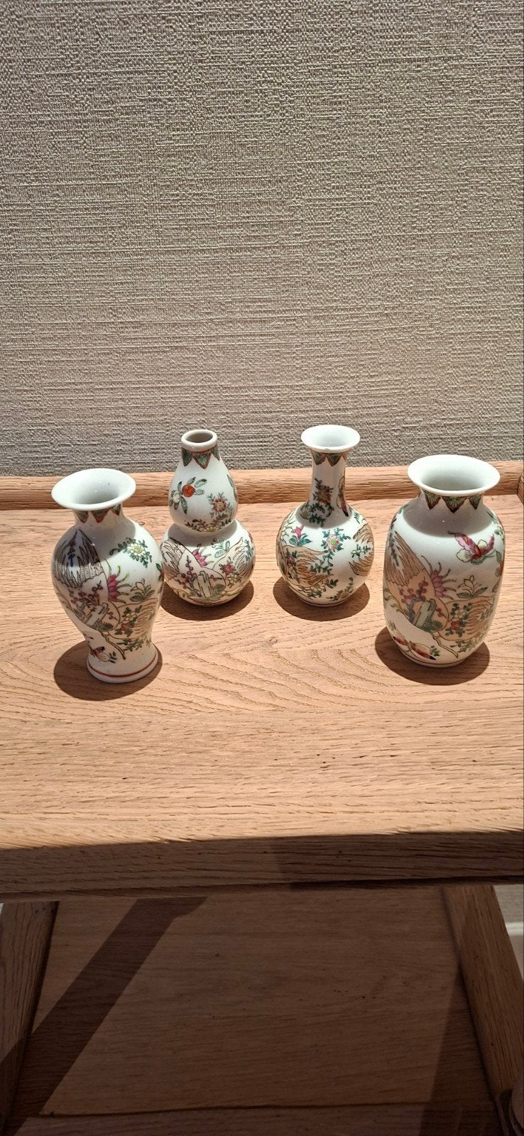 4 vases chinois miniatures, Antiquités & Art, Enlèvement