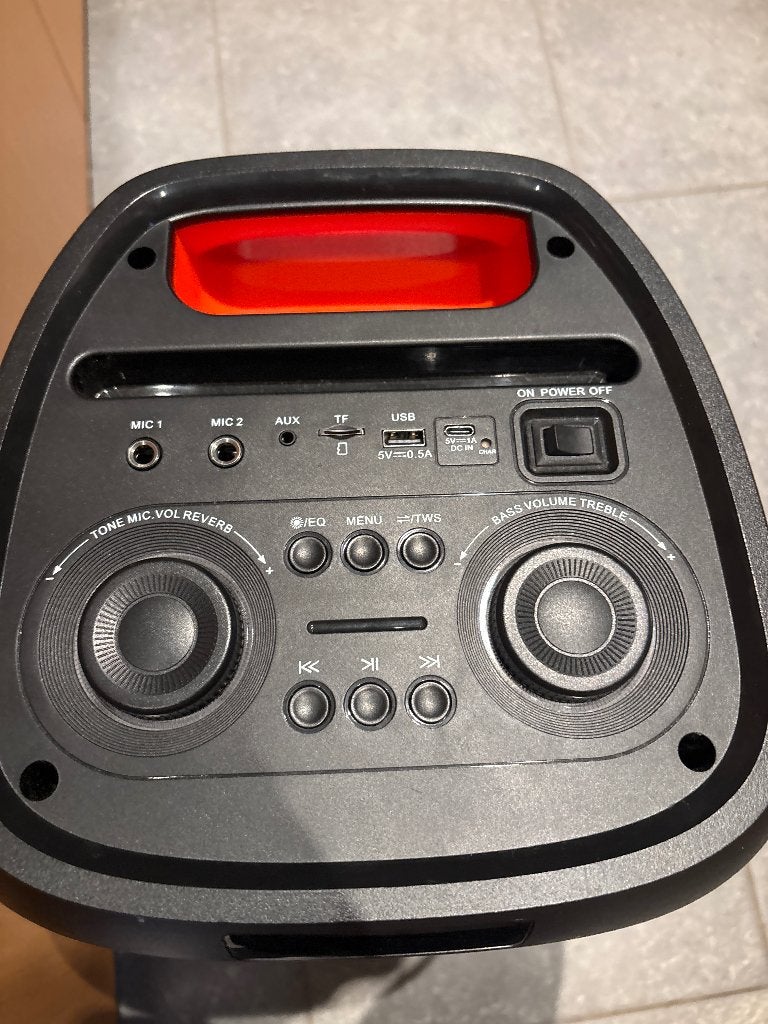 Muziekbox Ibiza sound zwart met oranje, Audio, Tv en Foto, Luidsprekerboxen, Basreflex, Gebruikt, Party speaker, Ophalen