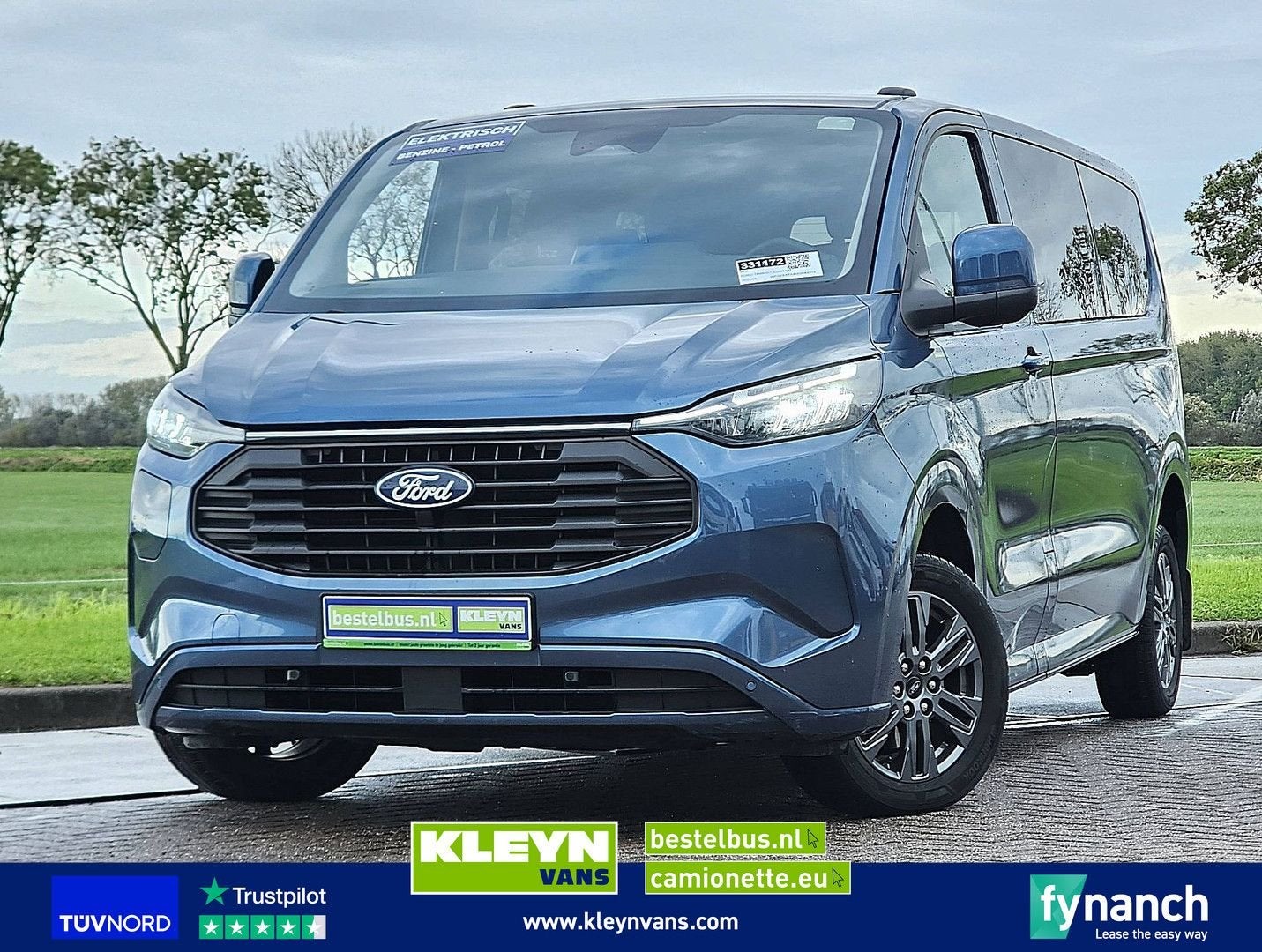 Ford TRANSIT CUSTOM 2.5 PHEV 9 Persoons Automaat L2 LED Lm-V, Auto's, Automaat, Blauw, Bedrijf, Parkeercamera
