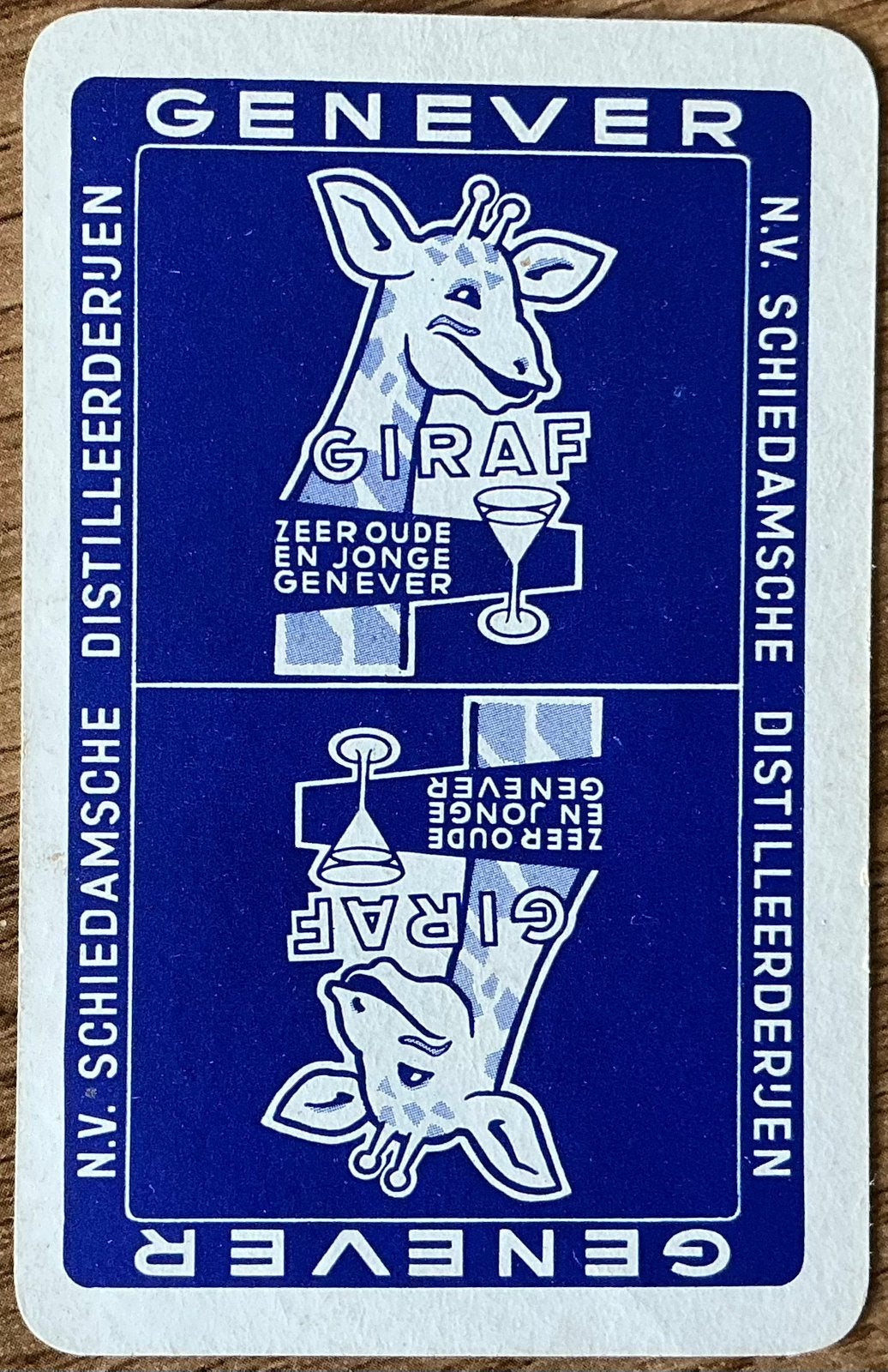 Speelkaart GENEVER GIRAF, Ophalen of Verzenden, Zo goed als nieuw, Speelkaart(en)
