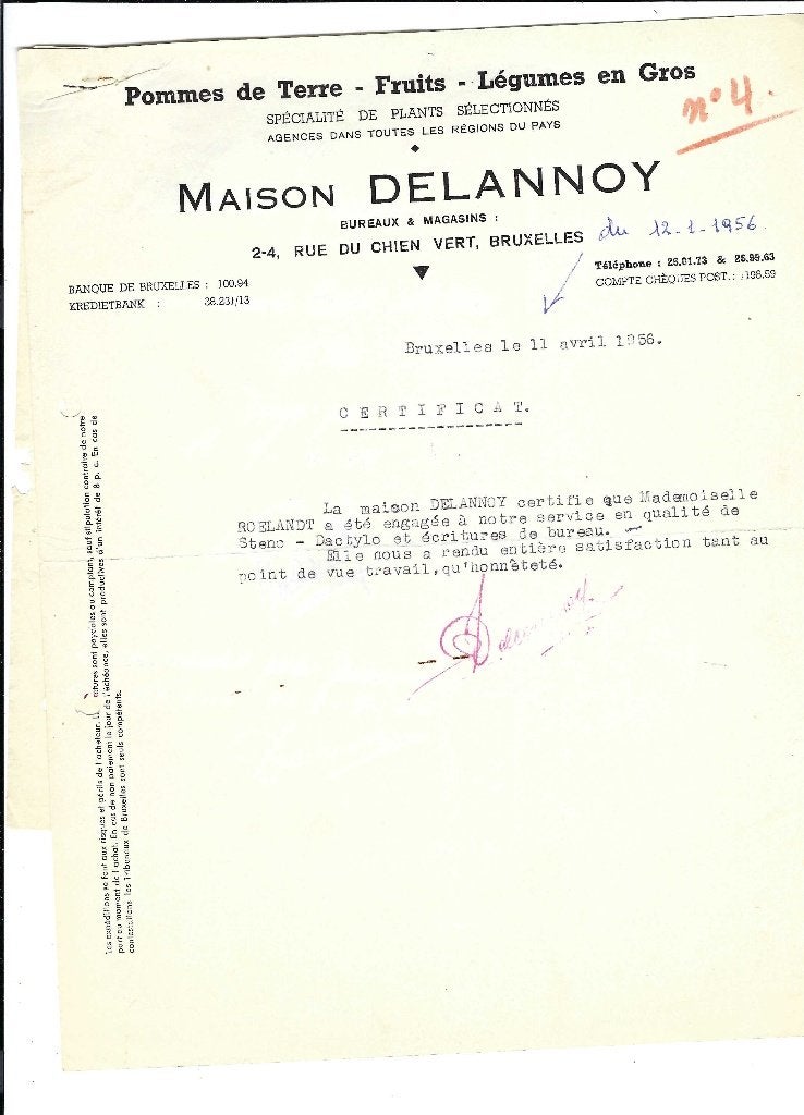 Ancien courrier 1956, Enlèvement ou Envoi, Utilisé