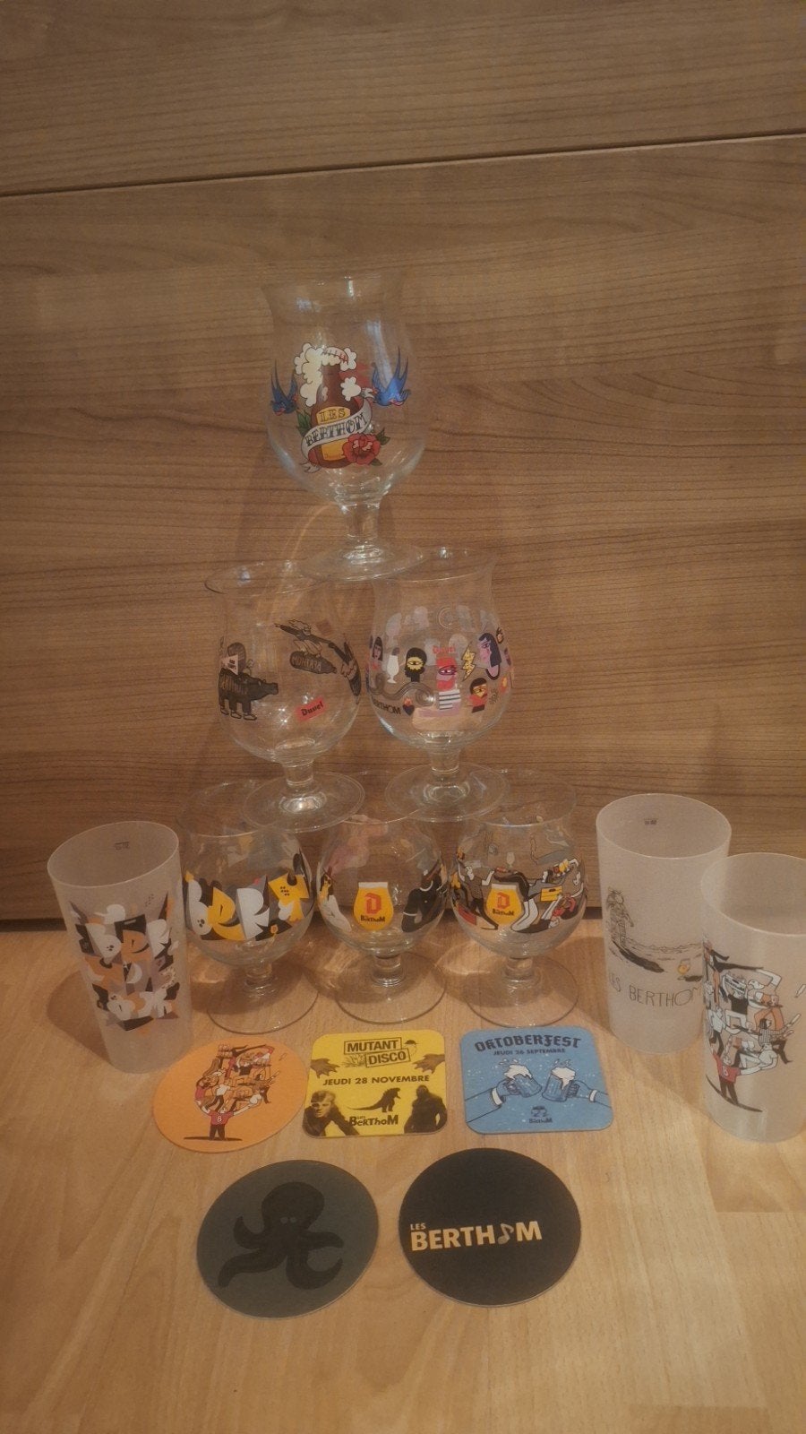Duvel Berthom setje, Collections, Marques de bière, Enlèvement ou Envoi, Comme neuf, Verre ou Verres, Duvel