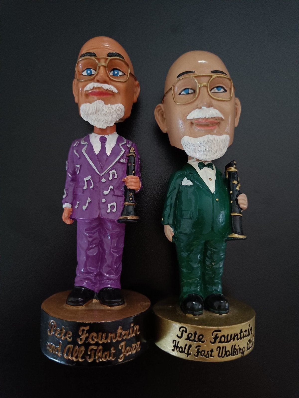 Pete Fountain bobbleheads., Ophalen of Verzenden, Zo goed als nieuw, Pop, Beeldje of Miniatuur