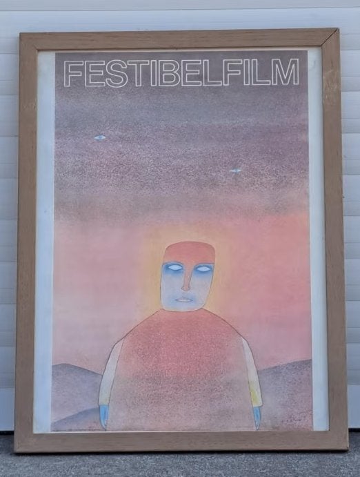 Lithographie festibelfilm de jean michel folon, Antiek en Kunst, Kunst | Litho's en Zeefdrukken, Ophalen of Verzenden, Lithografie