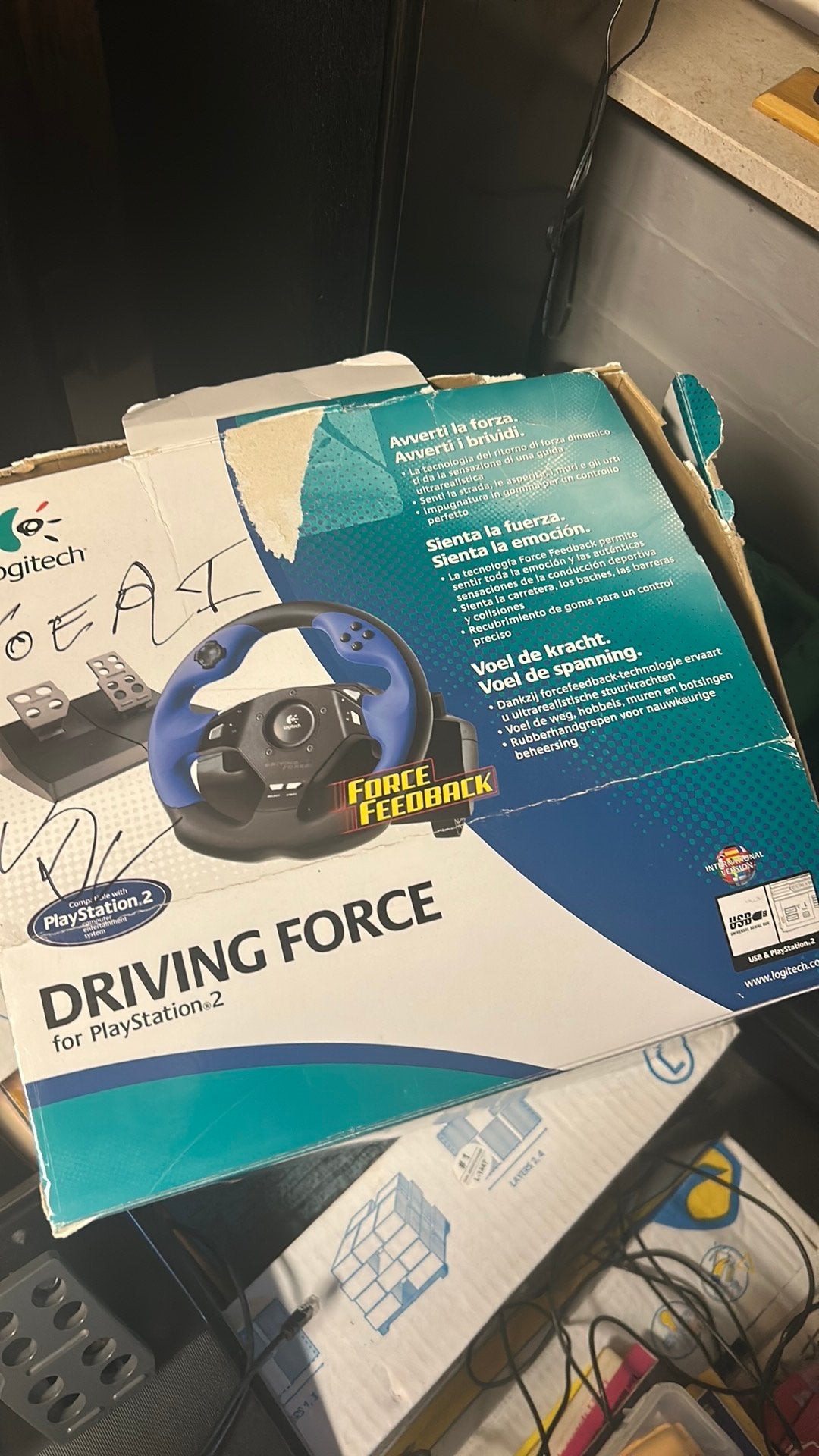 Logitech Driving Force Playstation 2, Games en Spelcomputers, Ophalen, Zo goed als nieuw
