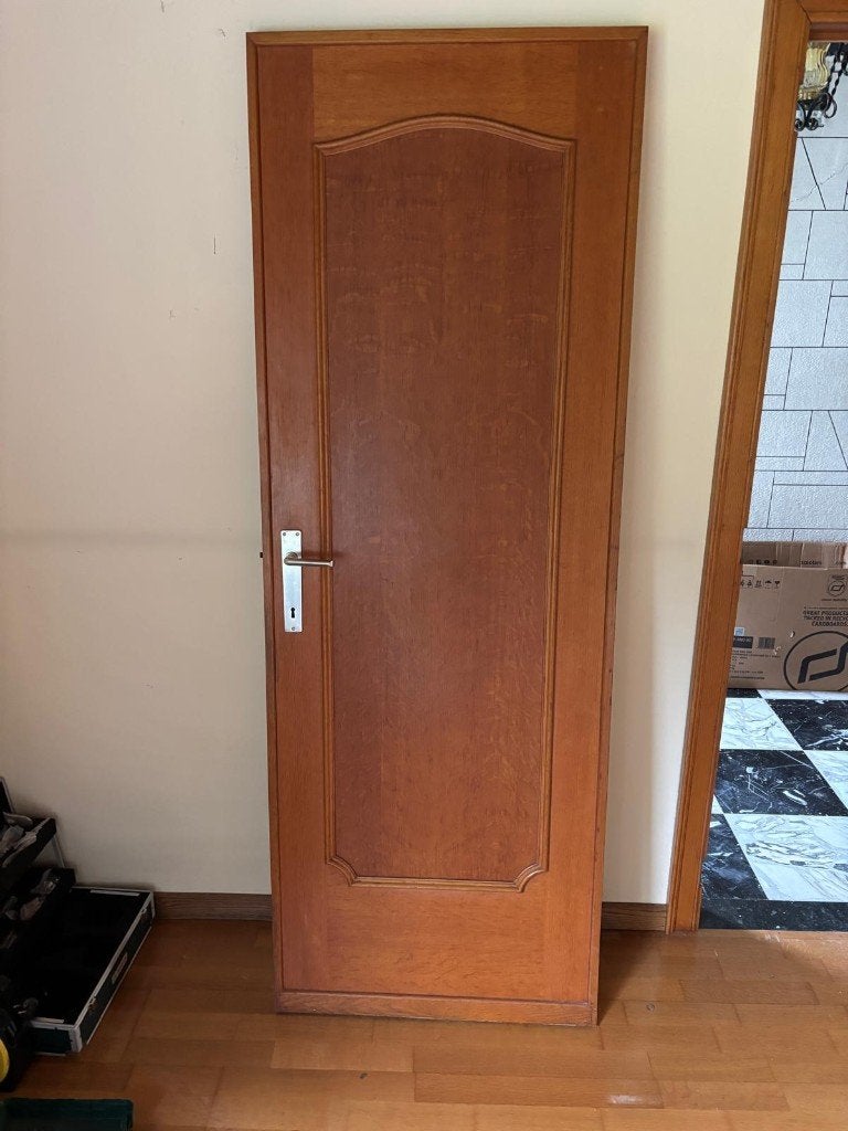7 portes intérieures en bois (203h x 73b) — serrure Litto, Bricolage & Construction, Porte intérieure, Enlèvement, Utilisé, Moins de 80 cm