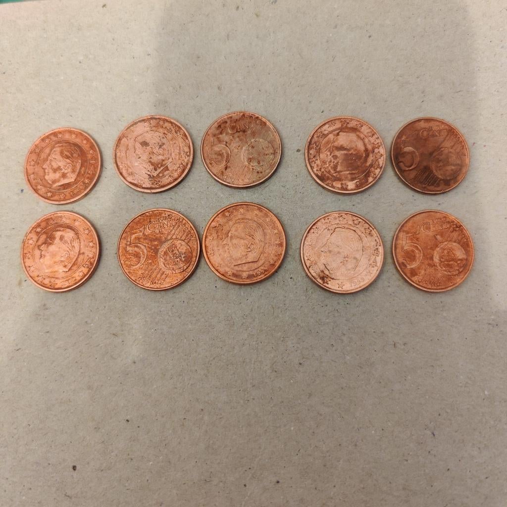1000 pièces de 5 centimes, 1999. Belgique, chaque pièce de 5, Enlèvement ou Envoi, Belgique, 5 centimes