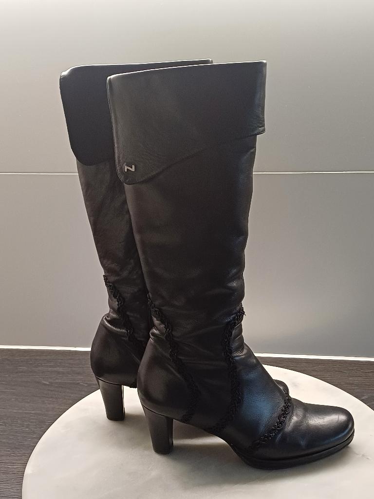 Natan Zwarte Laarzen – Maat 39-40, Kleding | Dames, Schoenen, Zo goed als nieuw, Hoge laarzen, Zwart, Ophalen