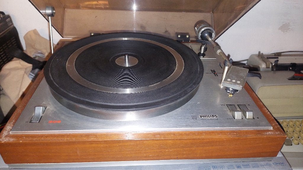 Philips 308 Platenspeler met Shure M44-7 - Element - Rare, Audio, Tv en Foto, Platenspelers, Philips, Ophalen of Verzenden, Platenspeler