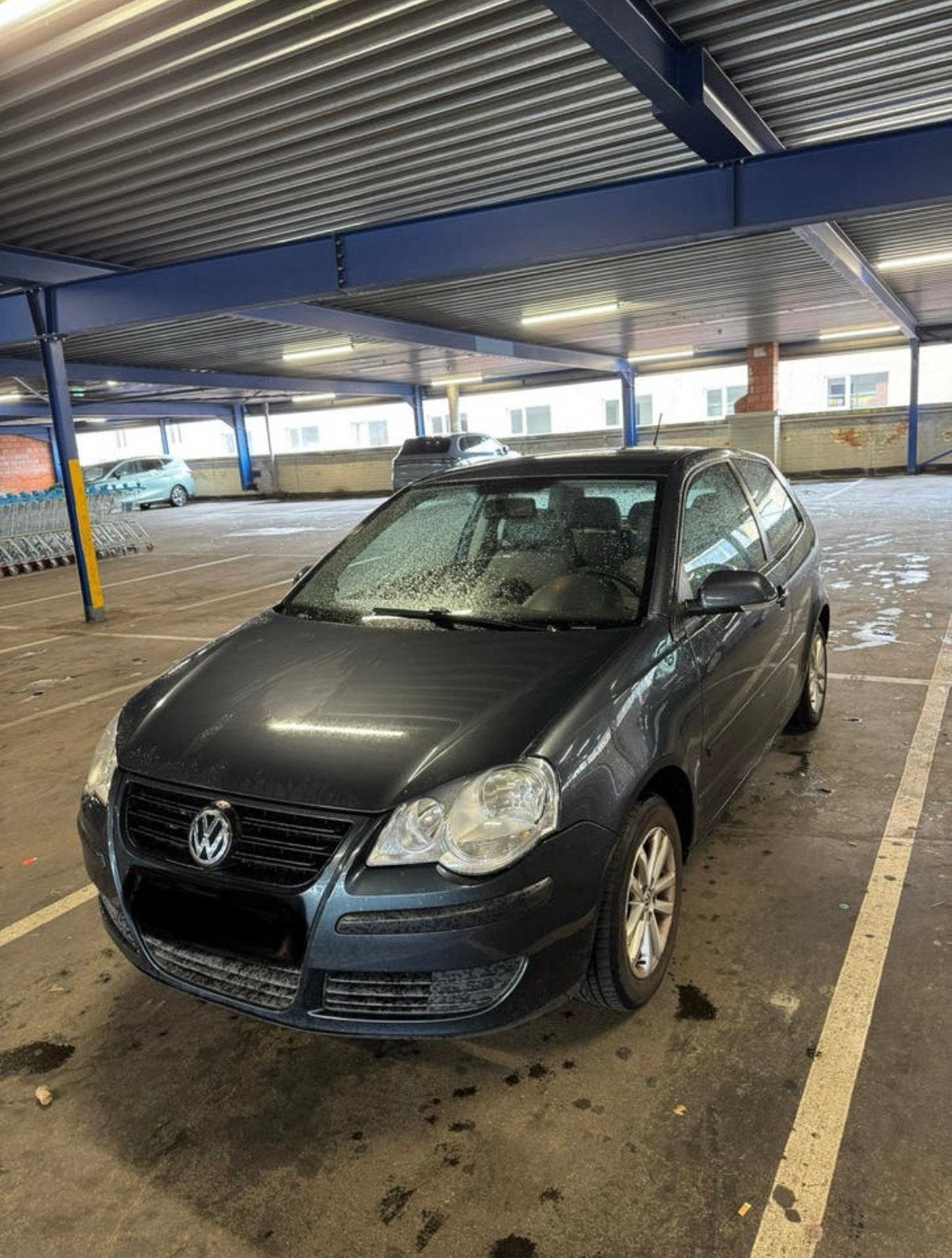 Volkswagen Polo 1.2 Benzine 2007, Auto's, Stof, Beige, Blauw, Particulier