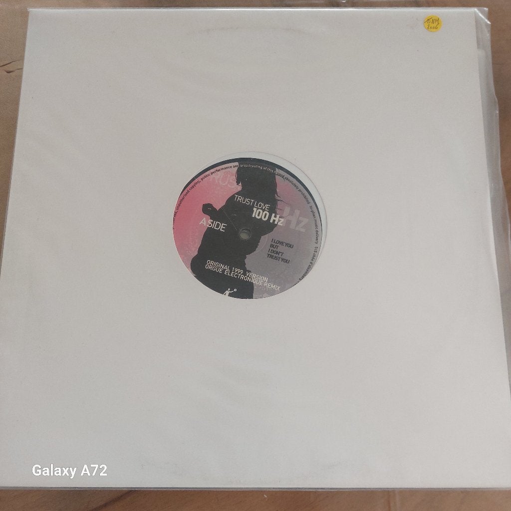 100hz trust love 12 inch maxi, Gebruikt, Ophalen of Verzenden, Techno, 12 inch