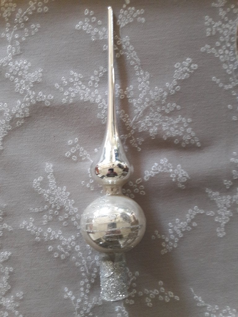 Vintage kerstboompiek zilver € 9,00, Ophalen of Verzenden, Gebruikt