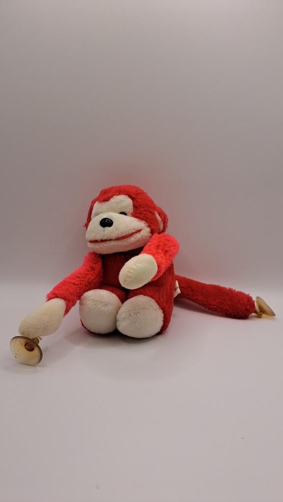 Peluche singe avec ventouses et boucle 15 cm, Enlèvement ou Envoi