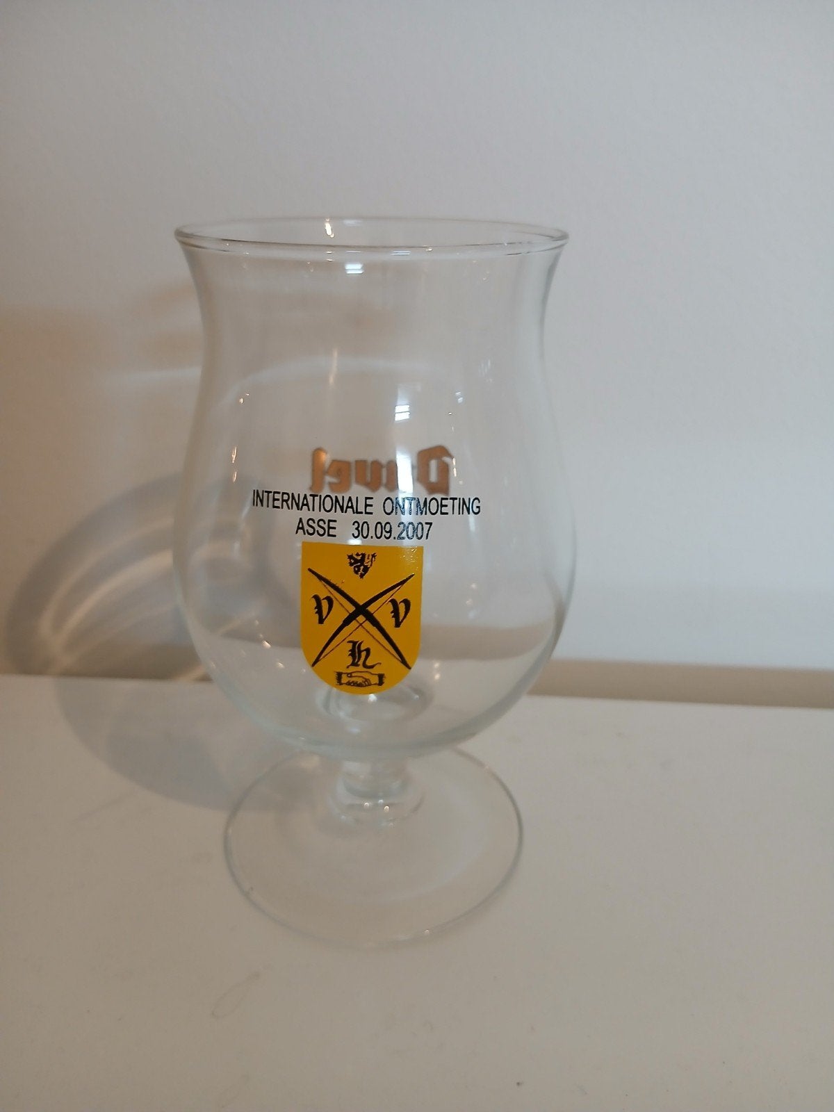Duvel glas boogschieten Asse 2007., Ophalen of Verzenden, Nieuw, Glas of Glazen, Duvel