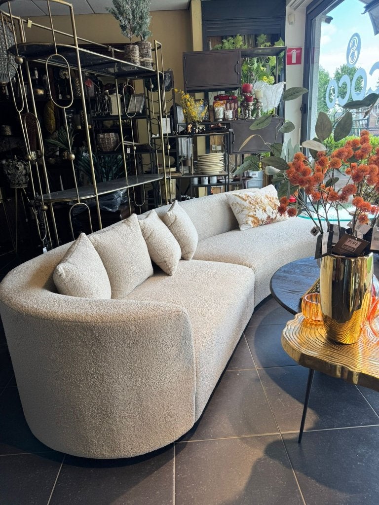 NIEUWE LUXE DESIGN BANK Richmond - Furry Sand TOPKWALITEIT, Ophalen, Rechte bank, Stof, Vierpersoons of meer