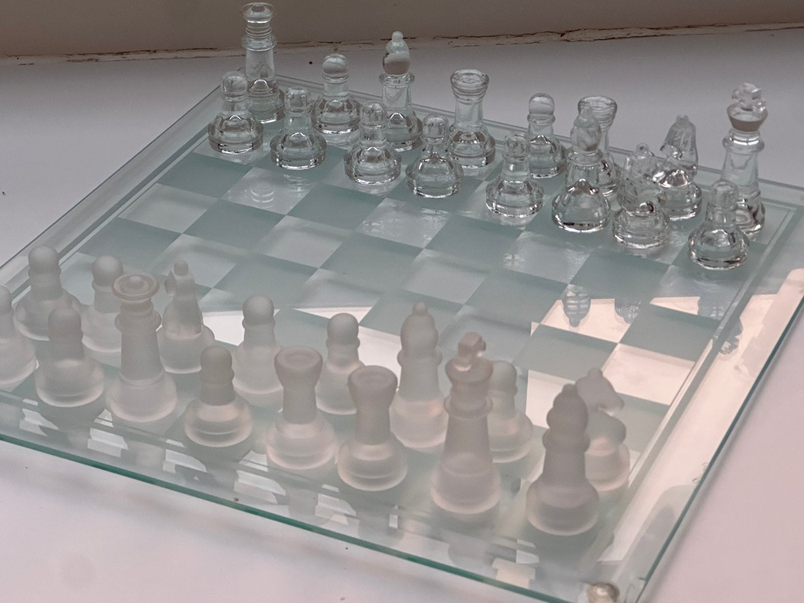 Glazen Schaakspel, Hobby en Vrije tijd, Gezelschapsspellen | Bordspellen, Ophalen