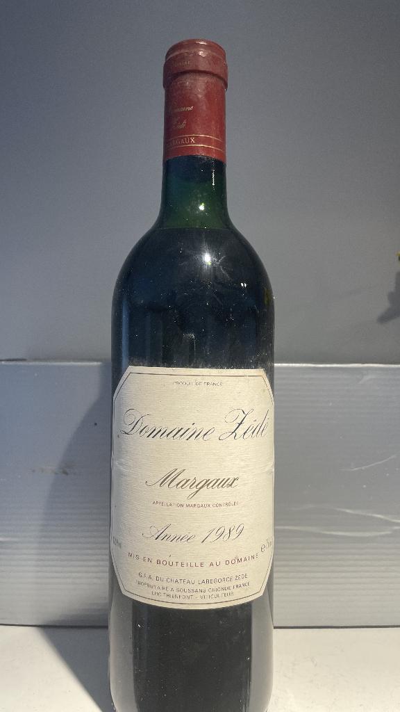 domaine ZEDE 1989 margaux, Enlèvement ou Envoi