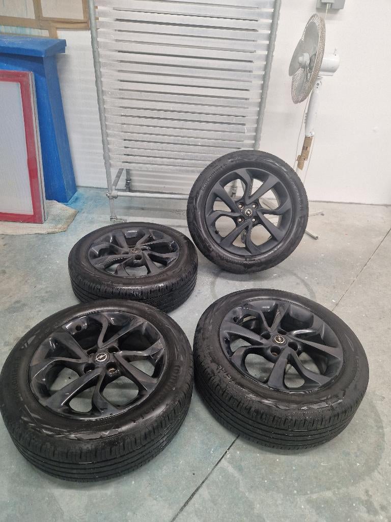 4 Pneus Eté avec jantes pr Opel Corsa Black Edition de 2018, Auto-onderdelen, Banden en Velgen, Ophalen, Gebruikt, 16 inch, Band(en)