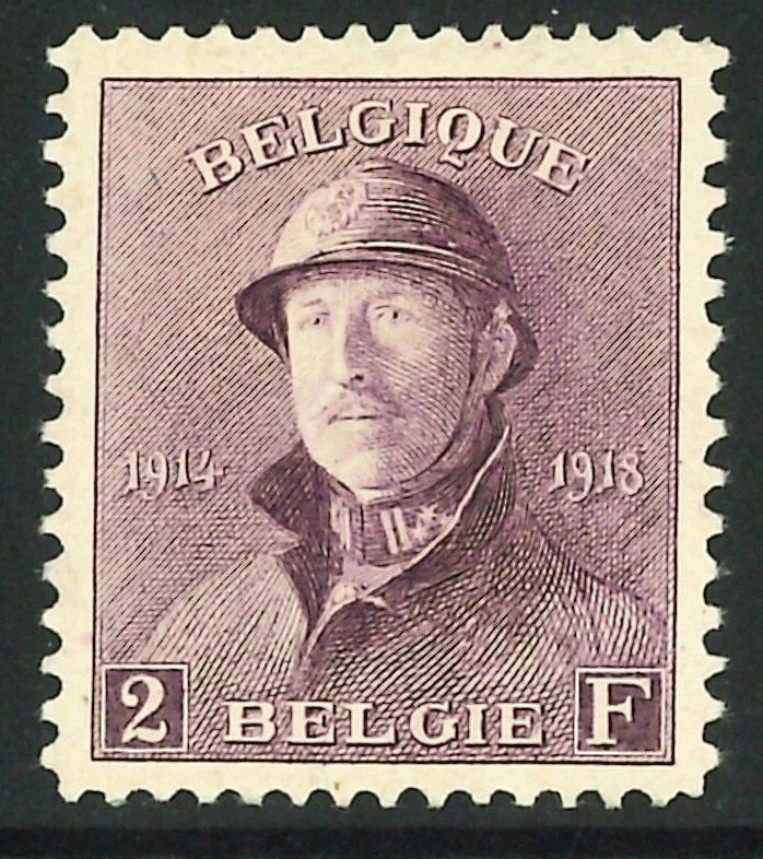 Postzegel Belgie (Koning Albert I - Met helm".), Ophalen of Verzenden