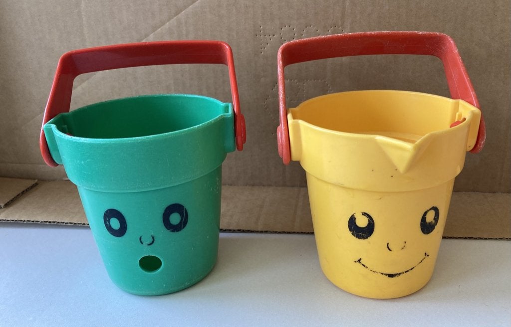 2 seaux de bain vintage kiddicraft, Kinderen en Baby's, Speelgoed | Fisher-Price, Ophalen of Verzenden, Gebruikt