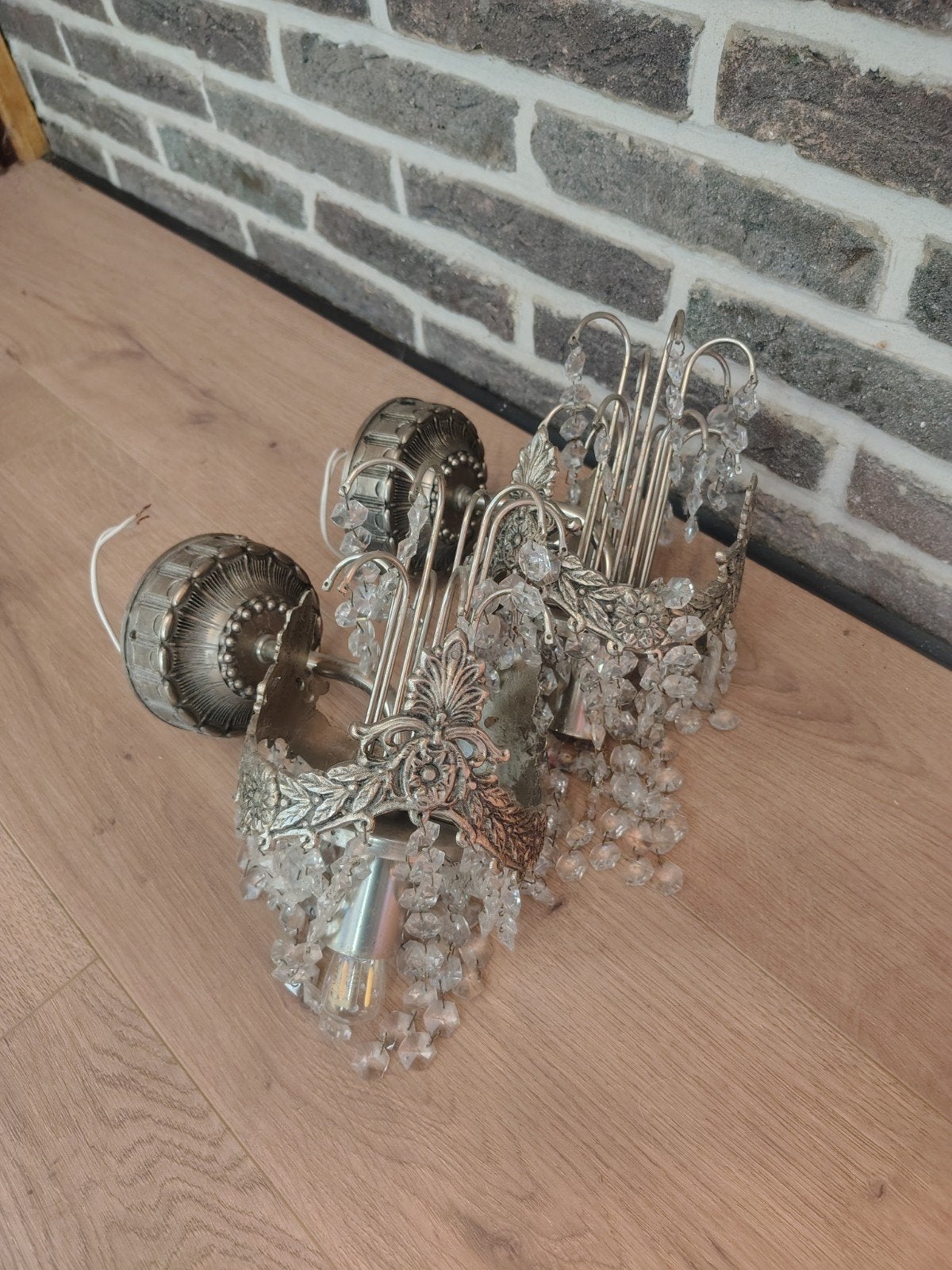 retro art deco vintage verlichting lampen 2 stuks, Ophalen of Verzenden
