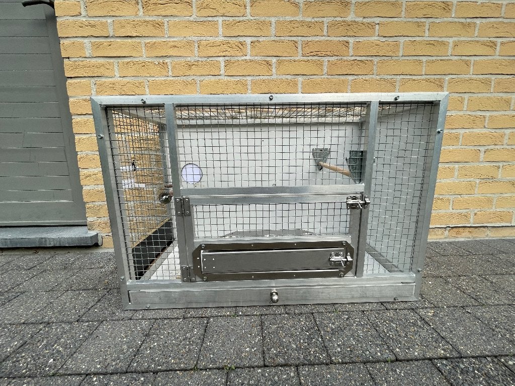 vogelkooi volledig in aluminium, Dieren en Toebehoren, Ophalen, Gebruikt, Aluminium, Broedkooi of Kweekkooi