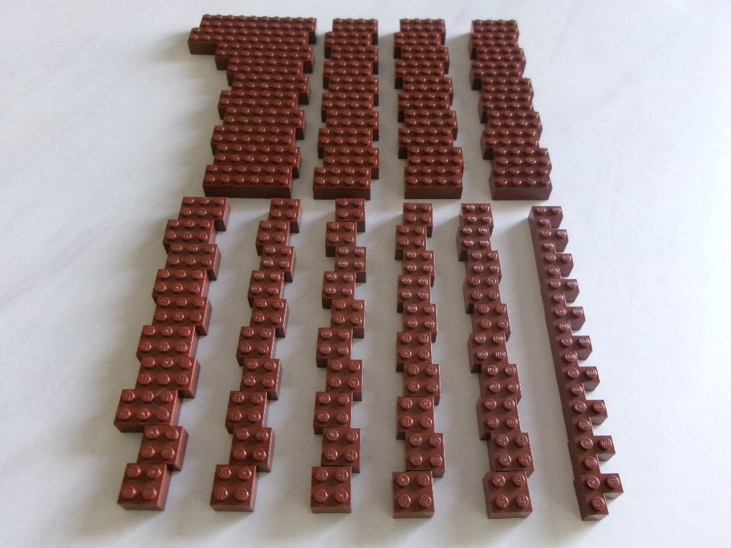 100 briques Lego 2 x... marron rougeâtre, Enfants & Bébés, Jouets | Duplo & Lego, Utilisé, Lego, Briques en vrac, Plusieurs sets