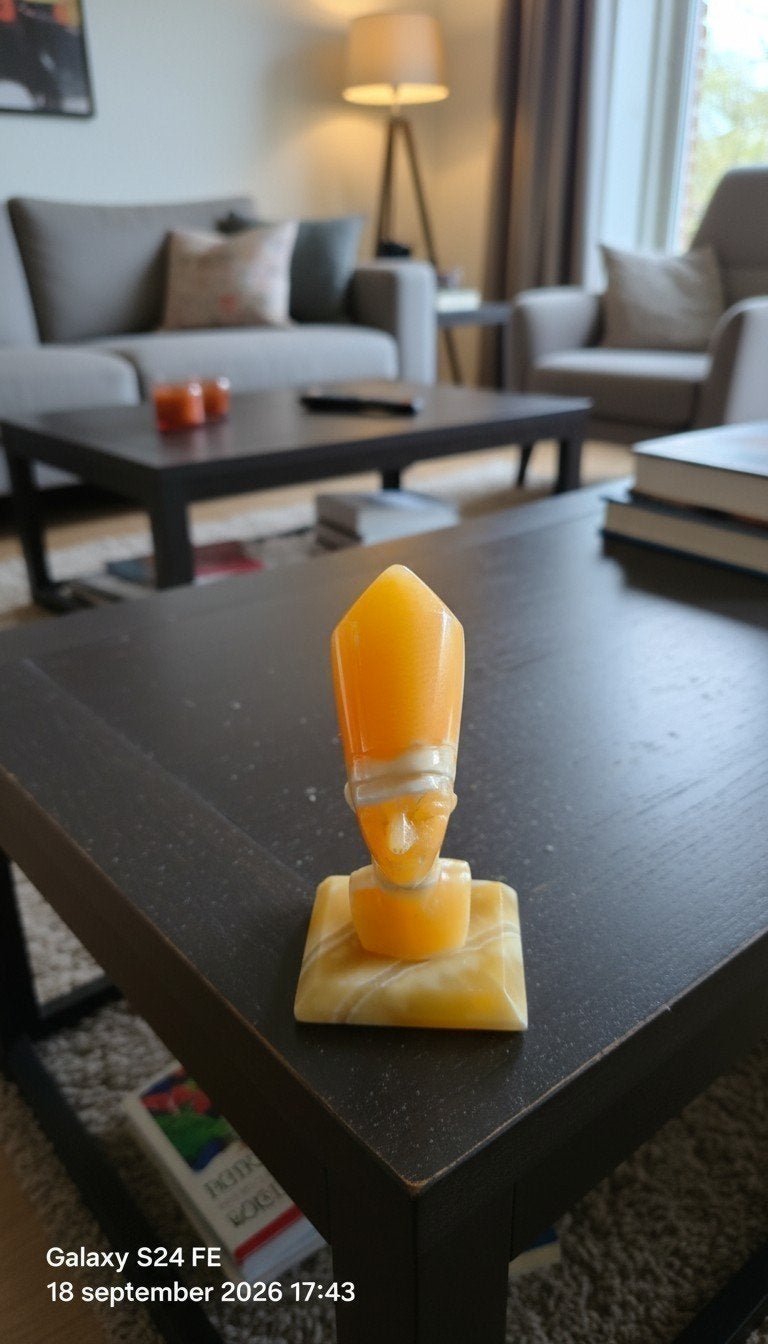 Naast farao beeld, Antiek en Kunst, Ophalen of Verzenden, Beeld, Geel