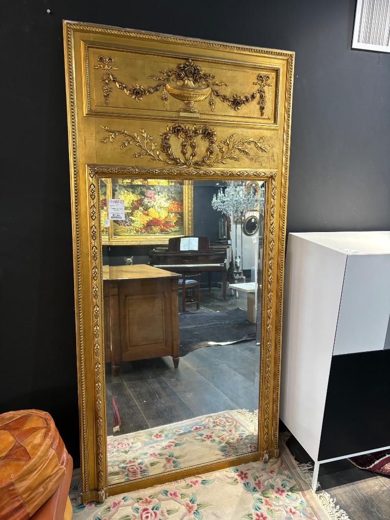 Trumeau gm doré, Antiquités & Art, Antiquités | Miroirs, Enlèvement ou Envoi