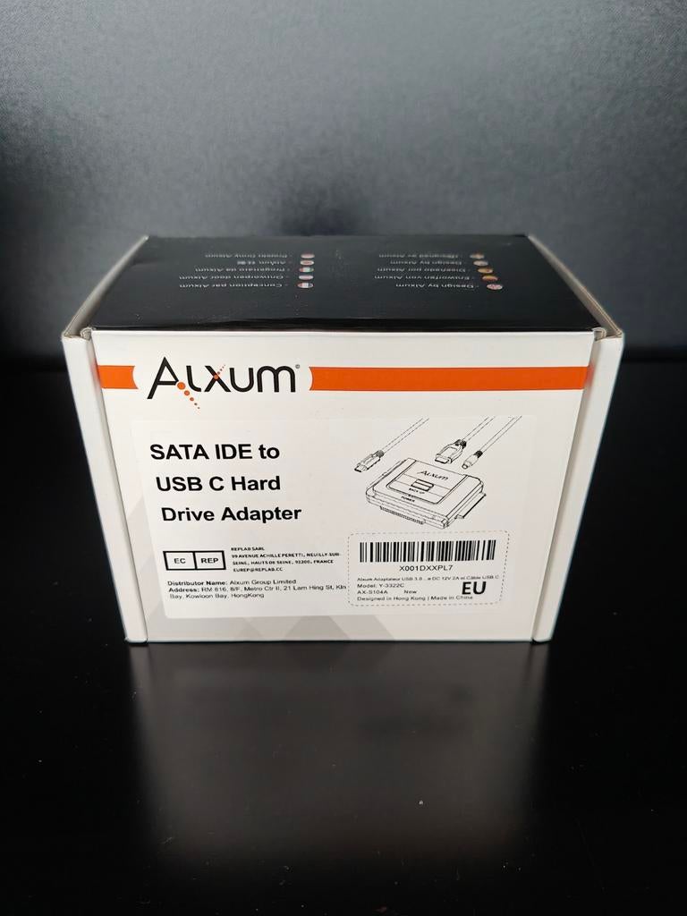 Adaptateur disque dur SATA/IDE vers USB-C AXUM – Neuf, Informatique & Logiciels, Enlèvement ou Envoi, Neuf