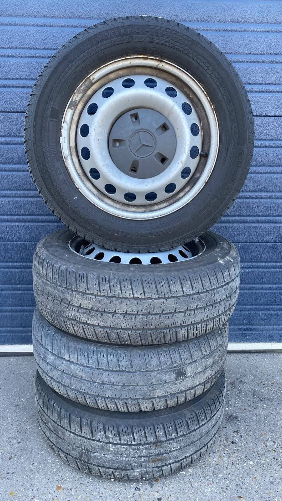 Mercedes-Benz Vito Viano Allseason Banden Set 205-65-16 5x11, Gebruikt, -, Banden en Velgen, All Season