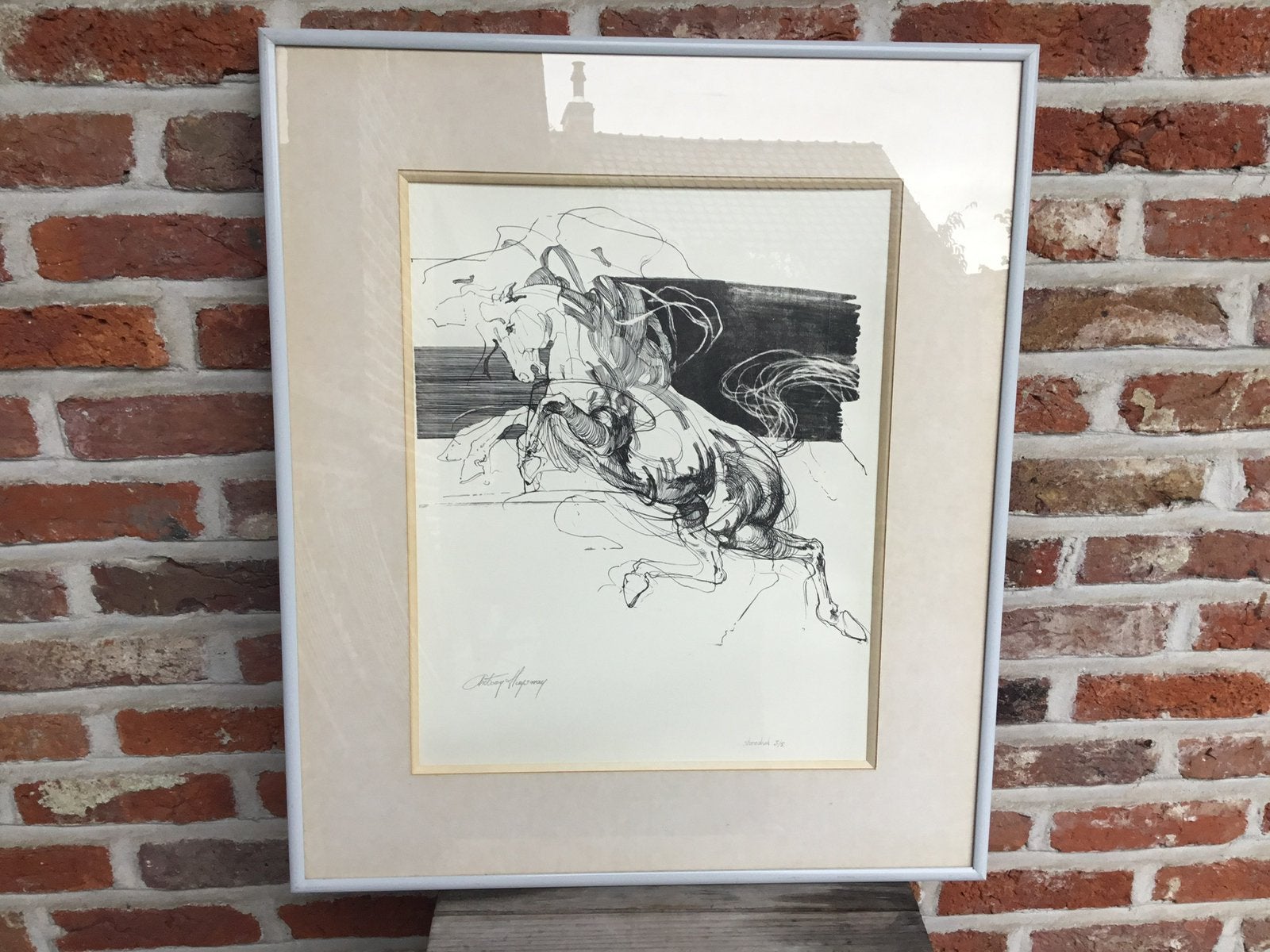 Antoon Huysmans - steendruk 3/5 - afmeting: 56x48 cm, Ophalen