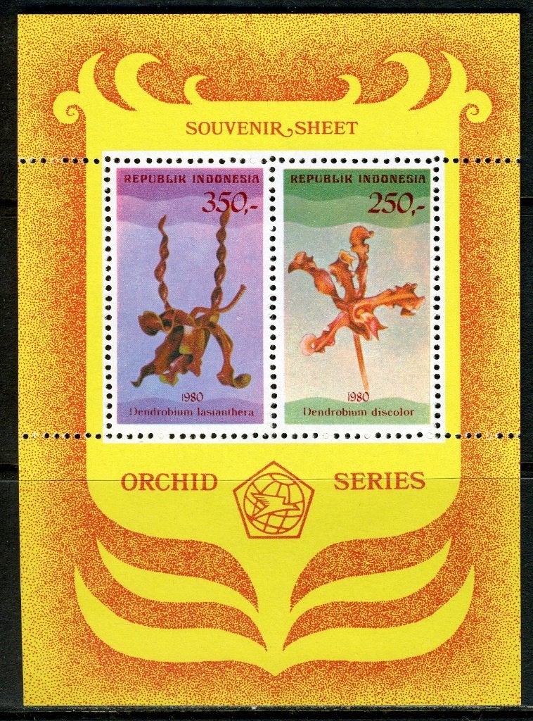 INDONÉSIE : Orchidées ZB 1032 MNH Block 44 1980, Envoi, Non oblitéré, Asie du Sud