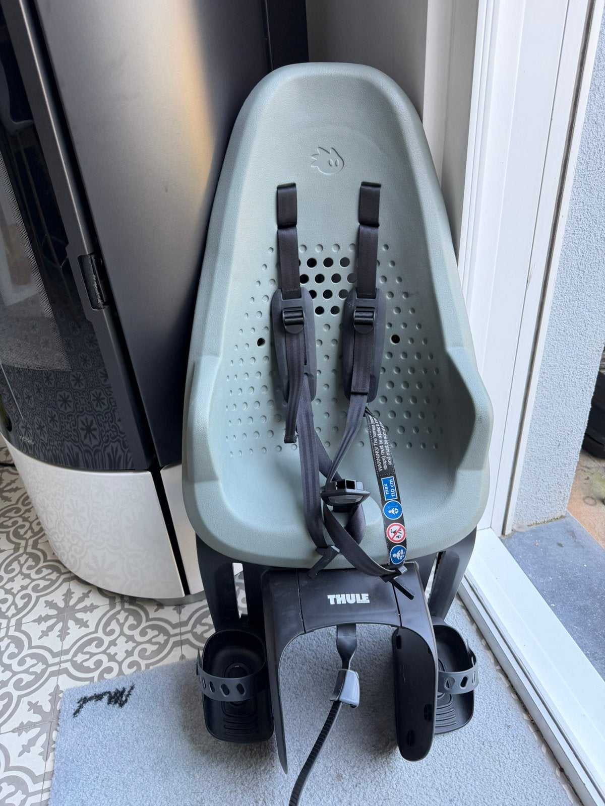 Siège vélo enfant Thule Yepp Maxi 2 – Menthe – Comme neuf, Vélos & Vélomoteurs, Enlèvement, Comme neuf