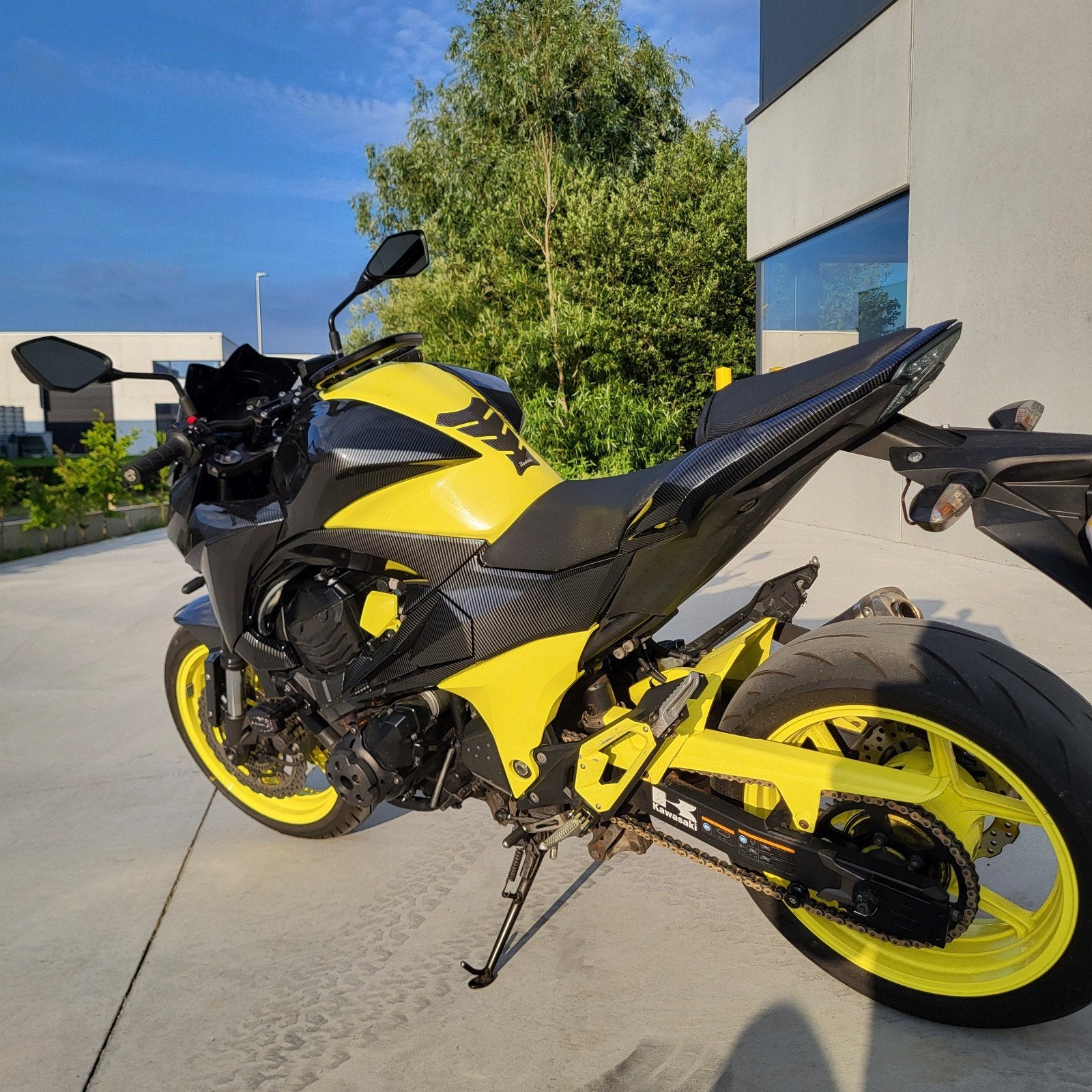 Kawasaki Z800e ABS (2016) – Unieke Fluo/Carbon – 35kW A2, Motoren, Particulier, Naked bike, ABS