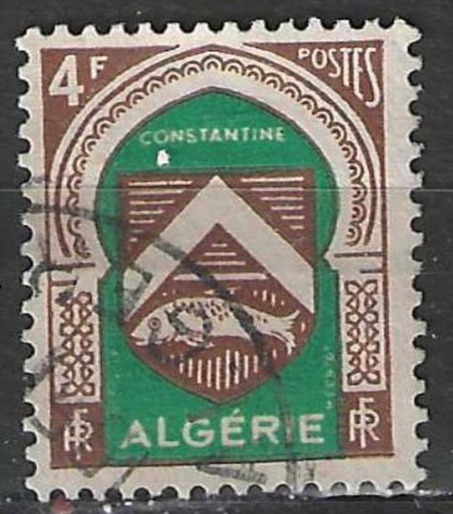 Algerije 1947 - Yvert 263 - Wapenschild Constantine (ST), Verzenden, Gestempeld