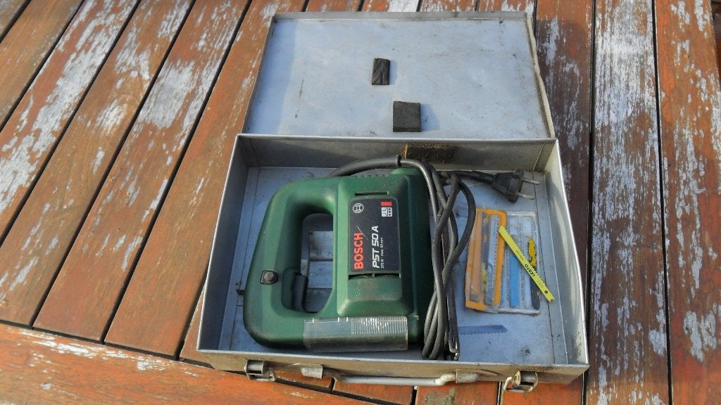 DECUOPEERZAAG FIGUURZAAG BOSCH, Doe-het-zelf en Bouw, Ophalen, Zo goed als nieuw, Figuurzaag, Bosch groen