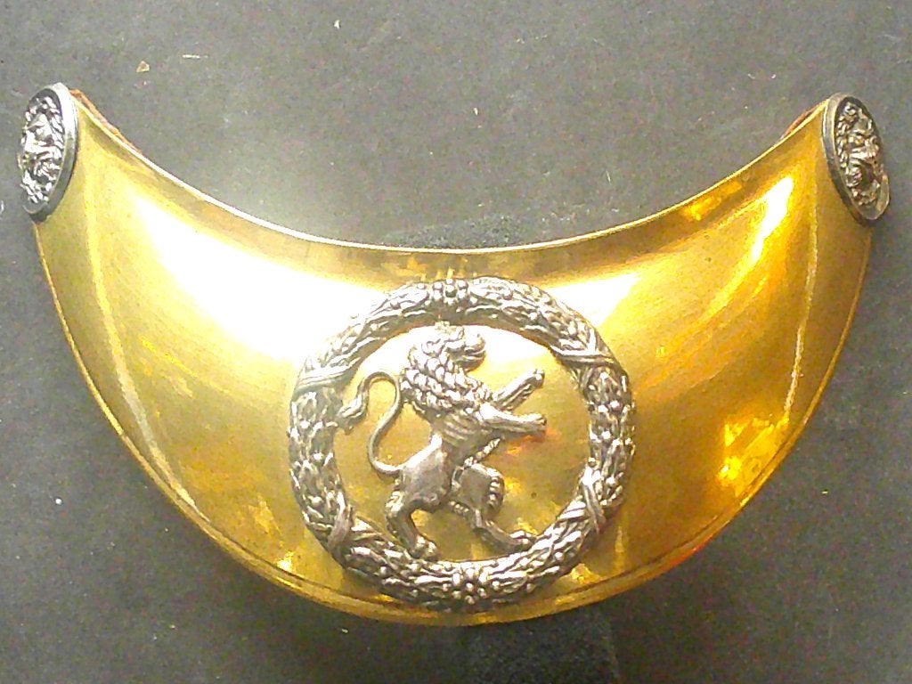 Hausse-col d'officier infanterie belge 1831 du 1er modèle, Envoi, Armée de terre, Emblème ou Badge