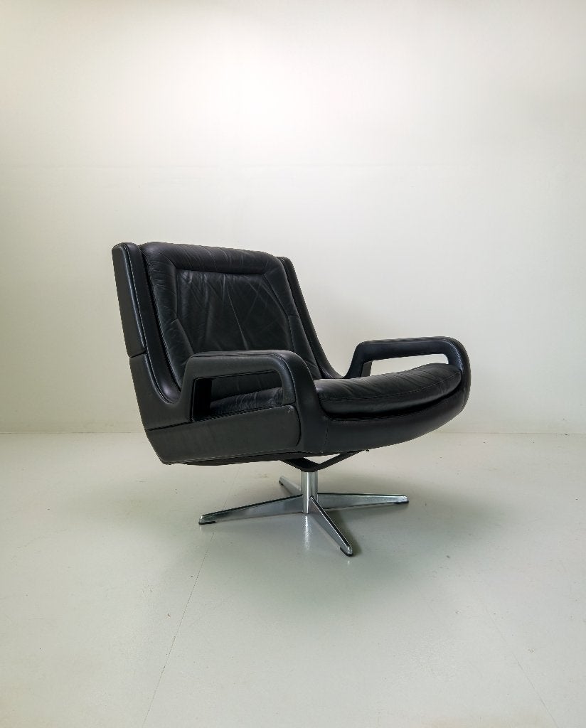 Chaise pivotante Carl Straub — Années 60/70, Maison & Meubles, Fauteuils, 75 à 100 cm, Vintage mid century, Comme neuf, Enlèvement