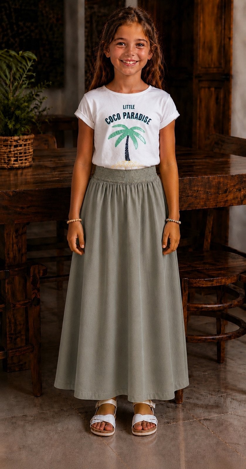 Tres jolie tenue été 8 ans okaidi, Kinderen en Baby's, Kinderkleding | Maat 128, Ophalen, Zo goed als nieuw, Meisje, Jurk of Rok