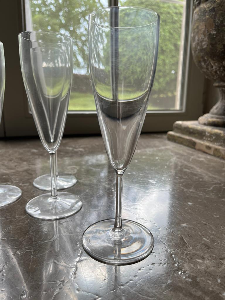 5 Champagneglazen Val Saint Lambert, Verzamelen, Ophalen, Zo goed als nieuw
