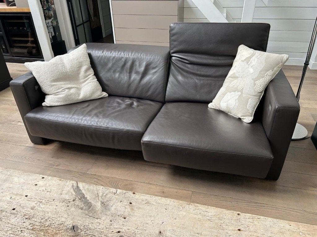 Prachtige lederen driezit (premium kwaliteit), Maison & Meubles, Canapés | Sofas & Chaises Longues, 200 à 250 cm, Comme neuf, Enlèvement