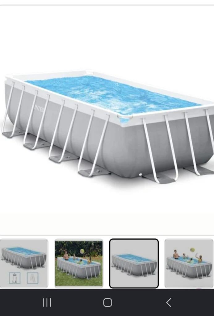 Intex zwembad (4mx2mx1m) met toebehoren, Tuin en Terras, Ophalen, Gebruikt, 200 tot 300 cm, 80 tot 120 cm