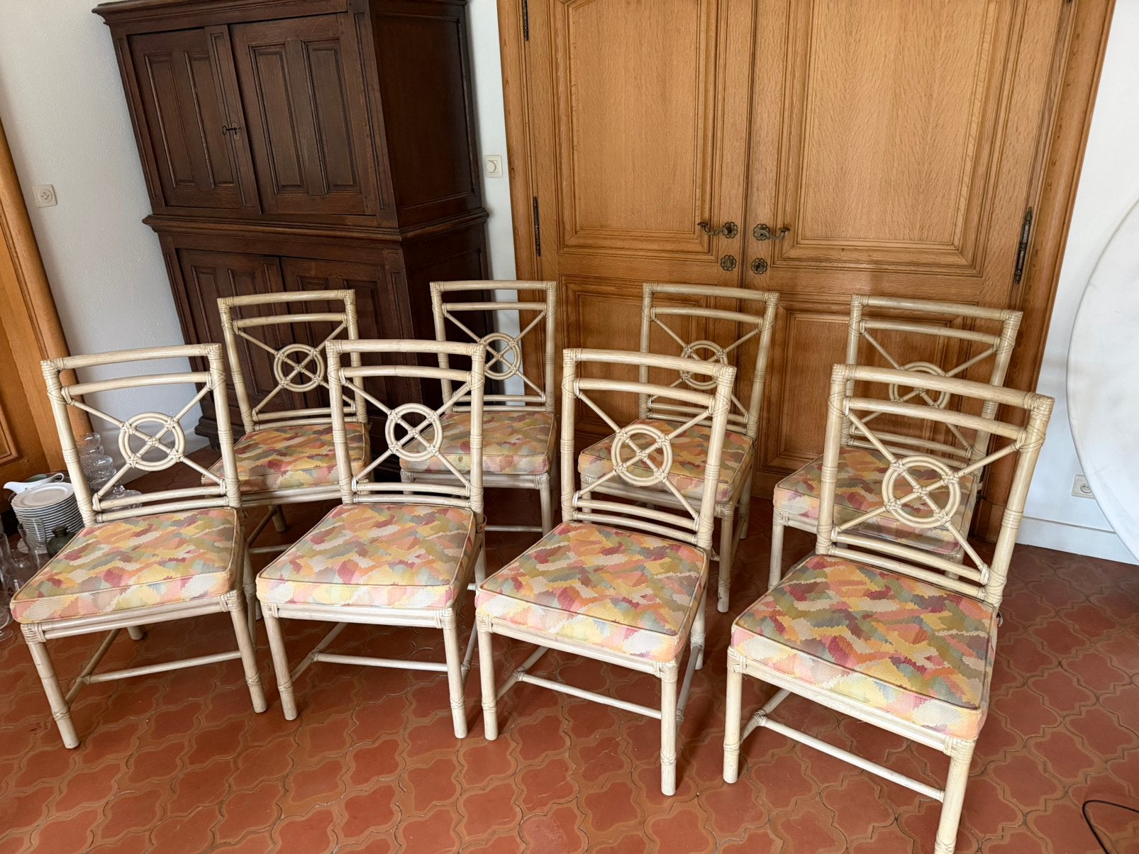 Chaises vintage 8 pièces, Enlèvement