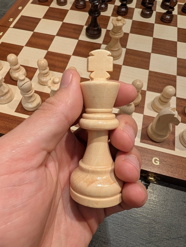 Staunton schaakstukken van massief hout, Hobby en Vrije tijd, Ophalen of Verzenden, Nieuw