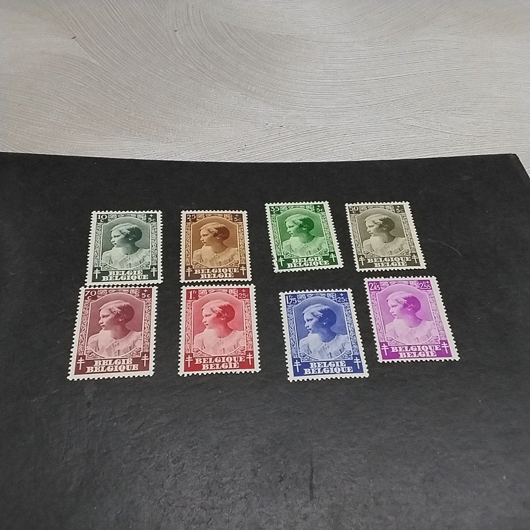 BELGIE 458/465 scharnier met cote 10,00 €, Ophalen of Verzenden