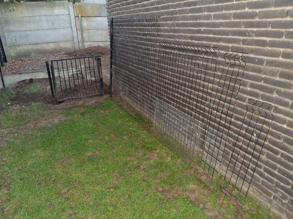 Draadafsluiting 3D-paneel, poortje en kippengaas, Tuin en Terras, Ophalen, Gebruikt