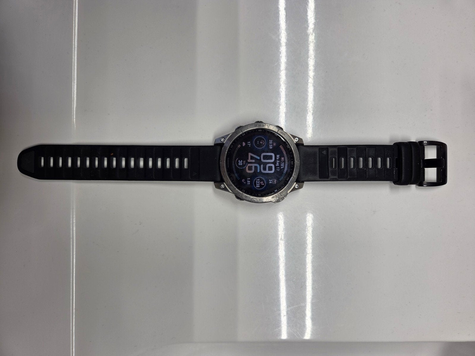 Garmin Fenix 7 Sapphire Solar 47mm, Handtassen en Accessoires, Sporthorloges, Ophalen, Gebruikt, Conditie, Waterdicht
