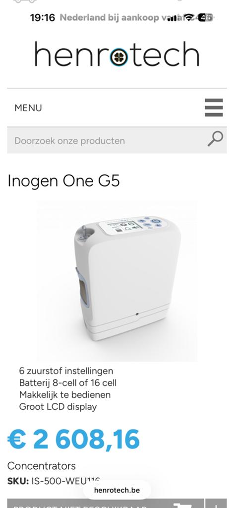 Innogen g5, Divers, Matériel Infirmier, Enlèvement, Comme neuf