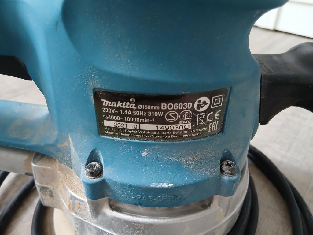Schuurmachine excentrisch 150mm makita + driekhoekig, Ophalen of Verzenden